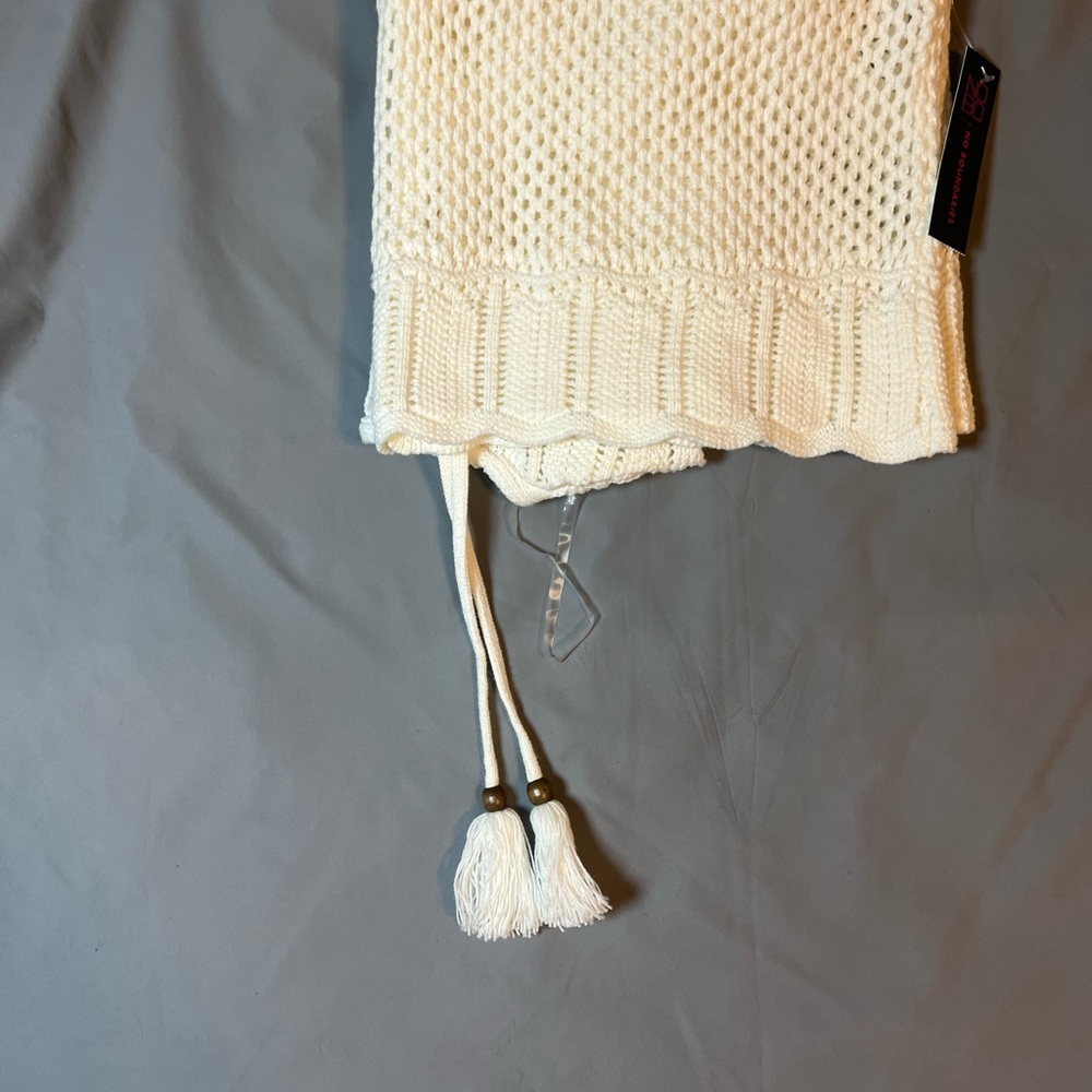 No Boundaries Cream Knit Sleeveless Top - Picture 4 of 5